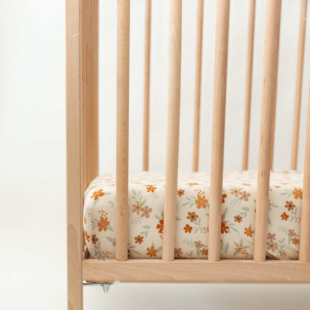 Autumn Floral Crib Sheet