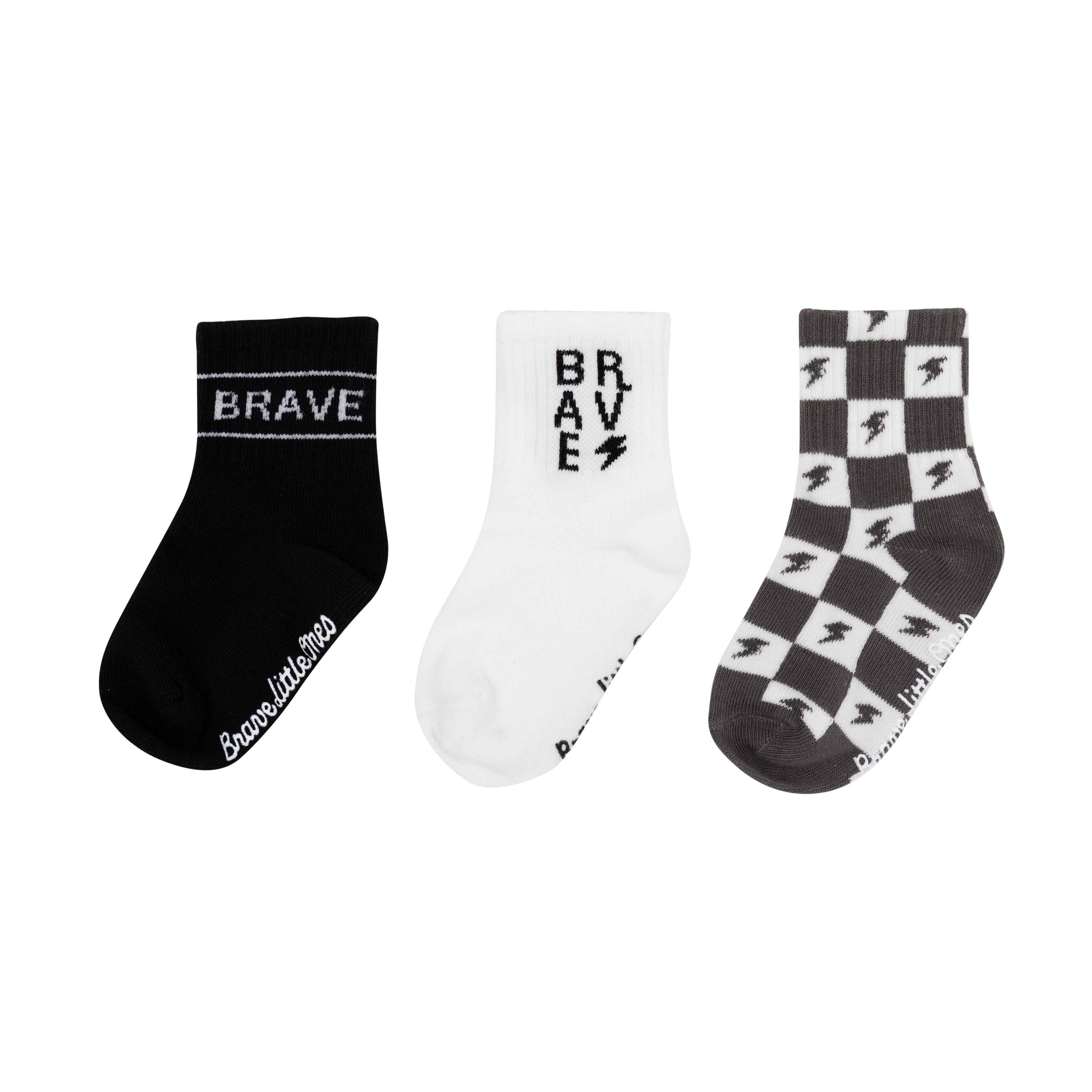 Black & Dark Charcoal Socks 3 Pack