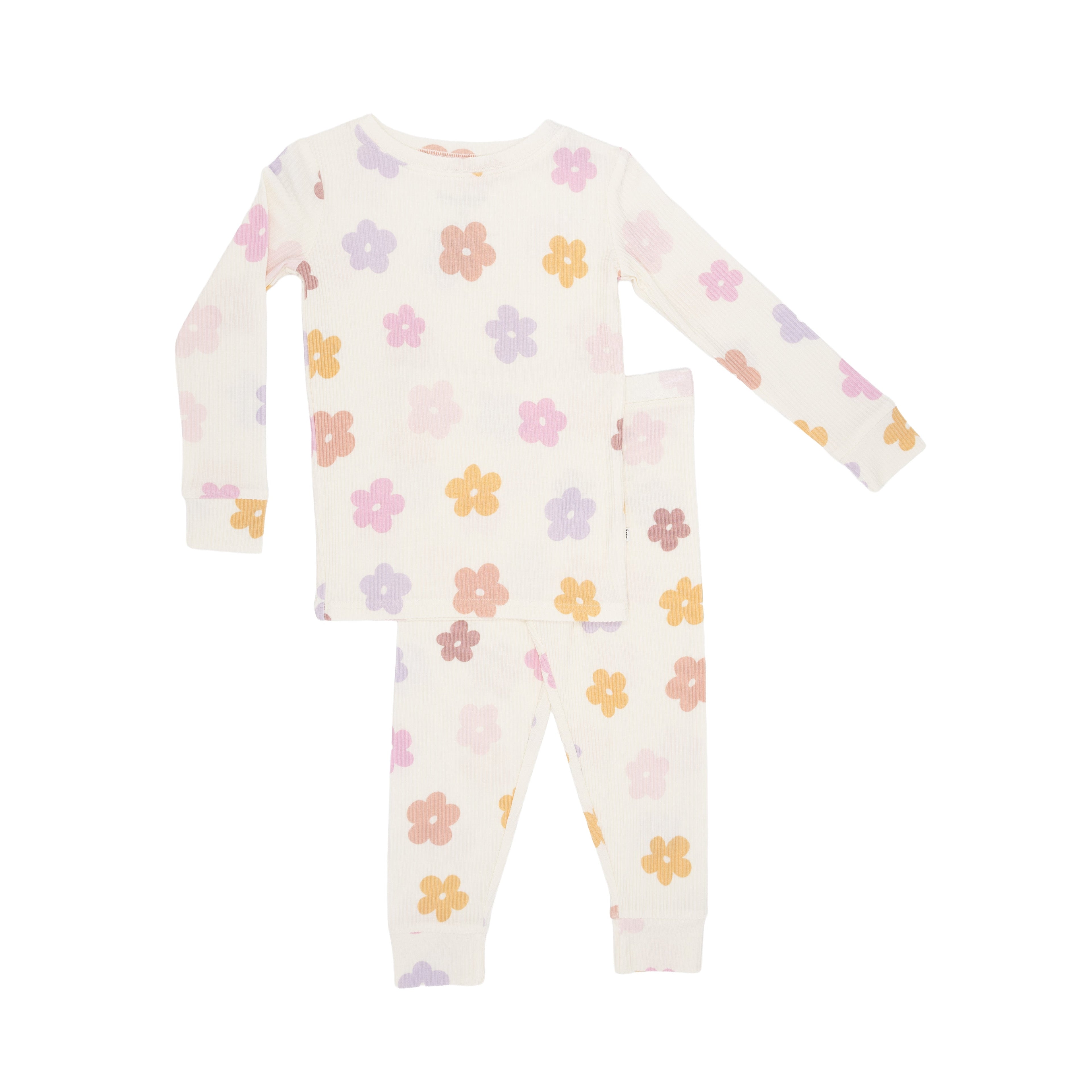 Big Daisies Small Ribbed Two-Piece Set