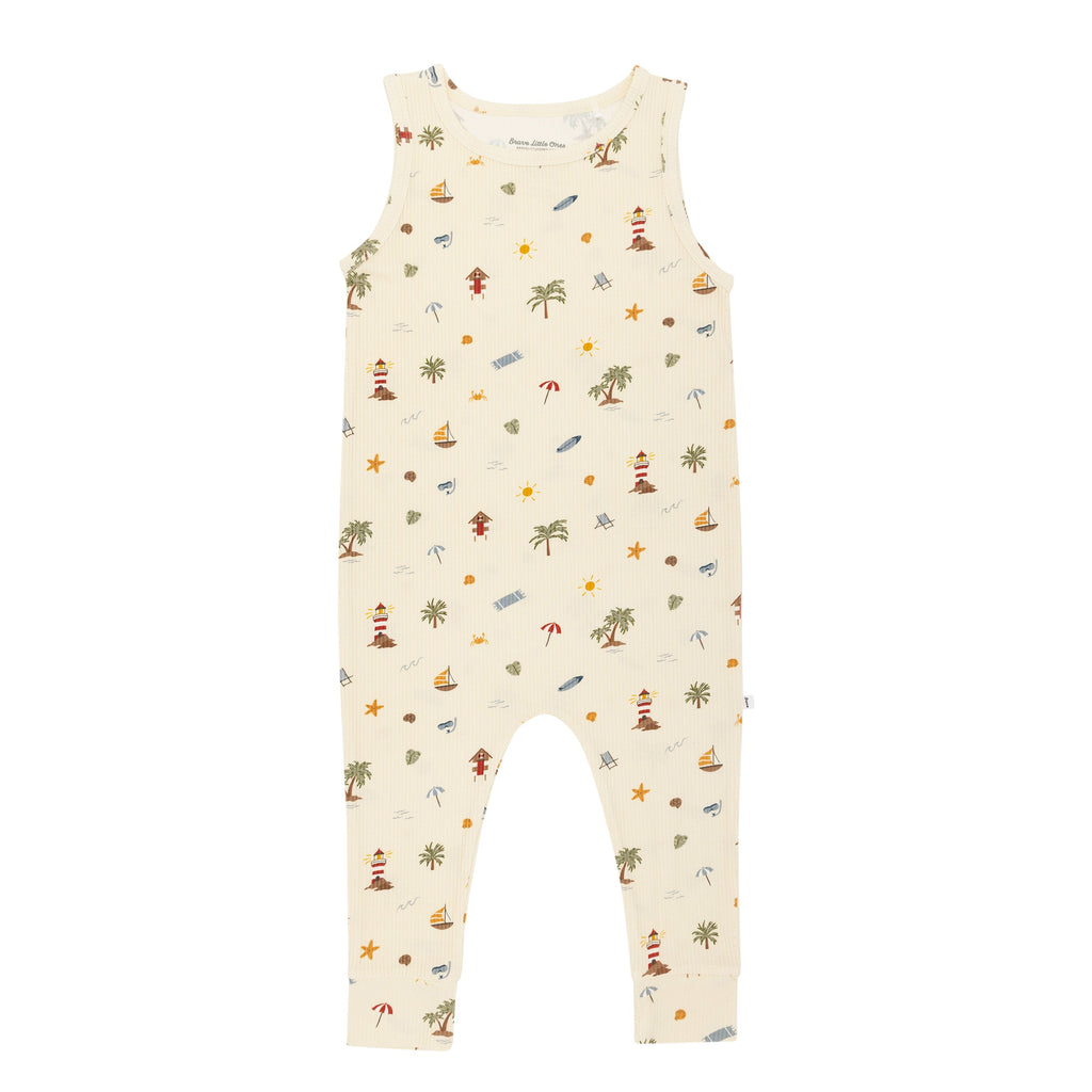 Beach Days Small Ribbed Harem Romper