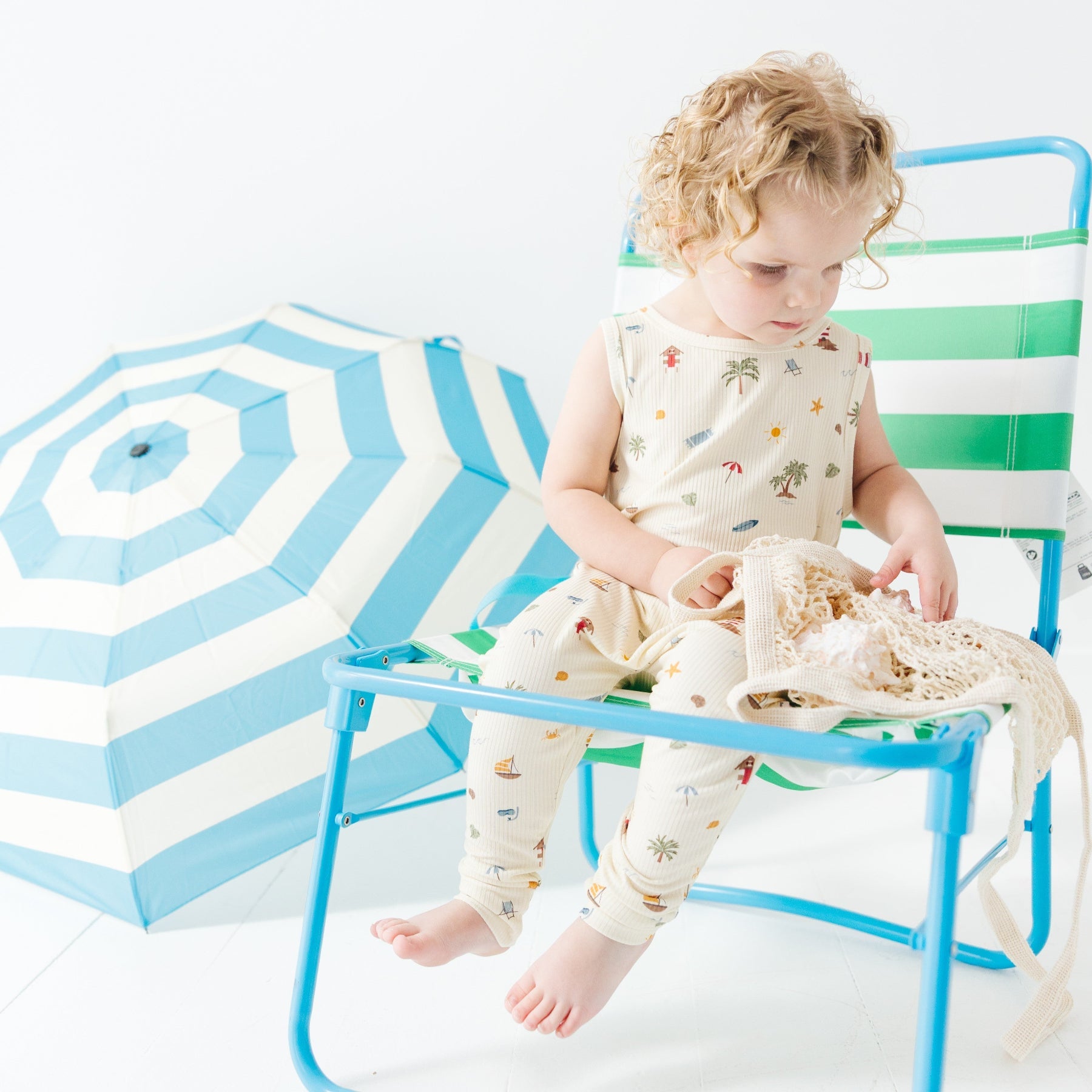 Beach Days Small Ribbed Harem Romper